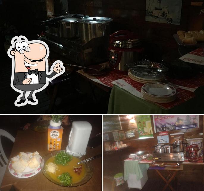 A ilustração da interior e comida a Cantinho da Val • Açaí, Bar e Lanchonete em Atibaia