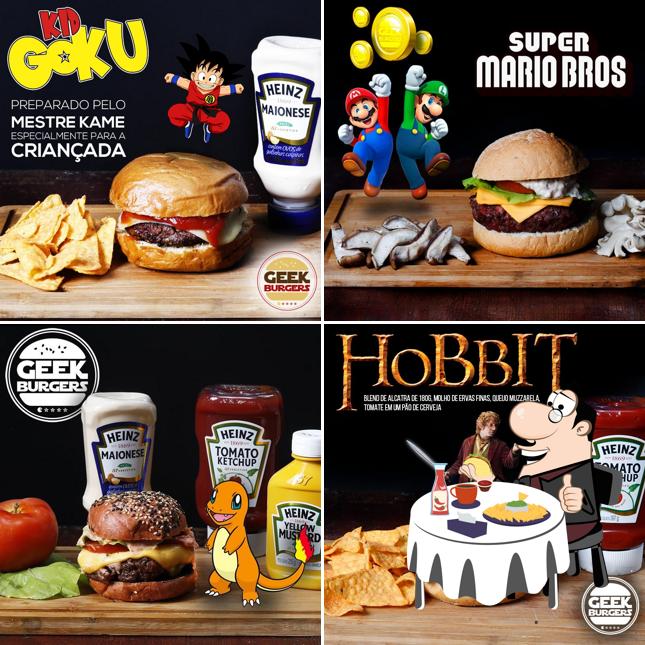 Hambúrguer em Geek burgers