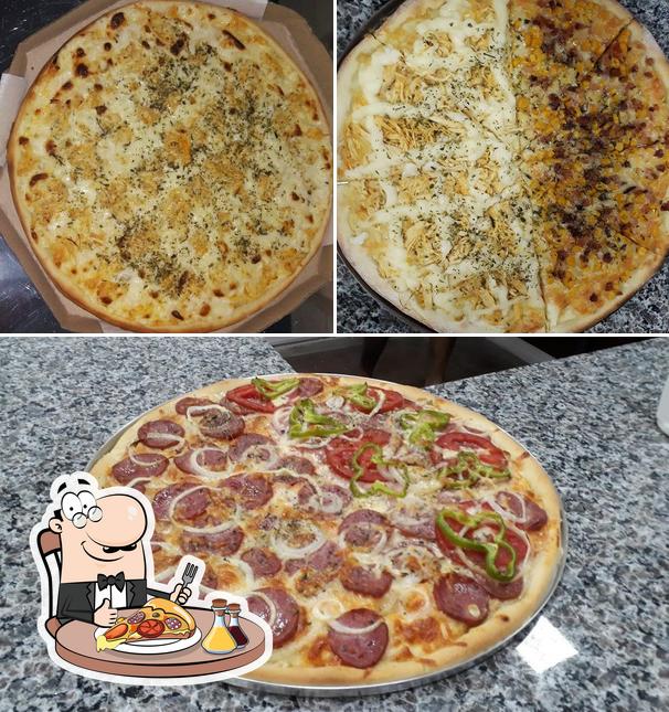 Escolha diferentes tipos de pizza