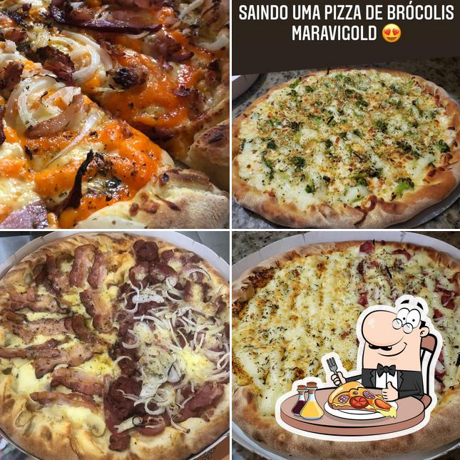 Escolha pizza no D'Talia Pizzaria Hortolândia