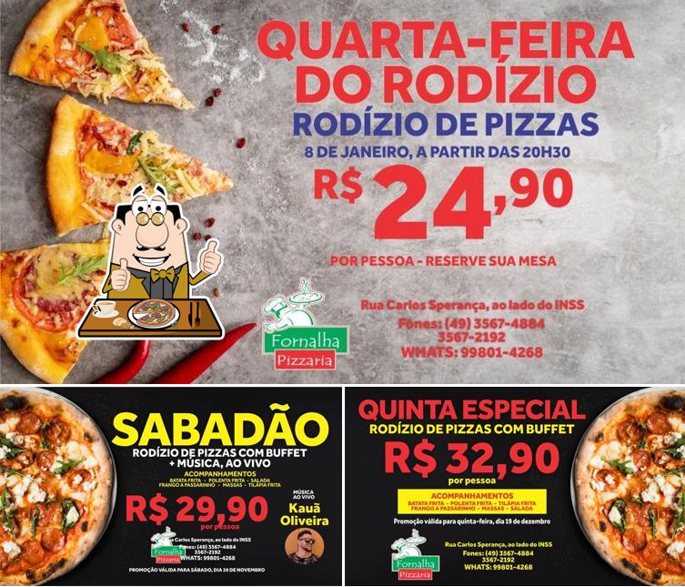 Escolha pizza no Fornalha