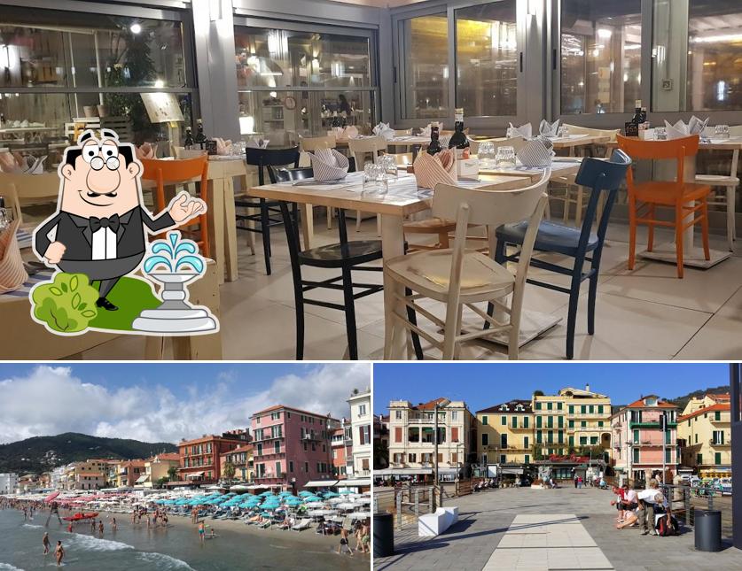 La esterno e interni del ristorante