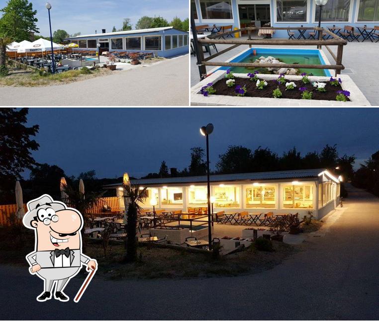 Dai un’occhiata alla immagine che raffigura la esterno e interni di Bar / Ristorante / Pizzeria KLAUS