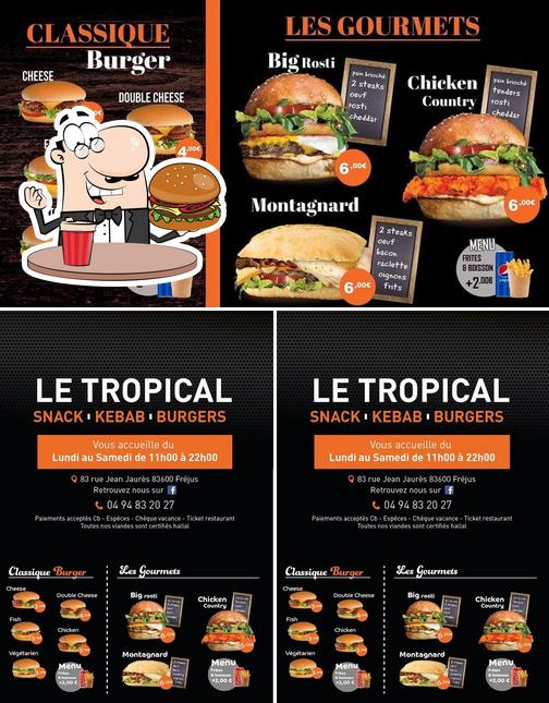 Prenez un hamburger à Le Tropical