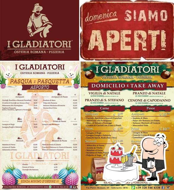 I Gladiatori osteria pizzeria romana offre un espace pour recevoir une réception pour un mariage