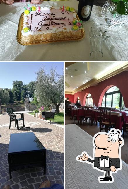 La immagine di interni e cibo da Ristorante - Pizzeria Il Rinascente Di Santarelli Maurizio