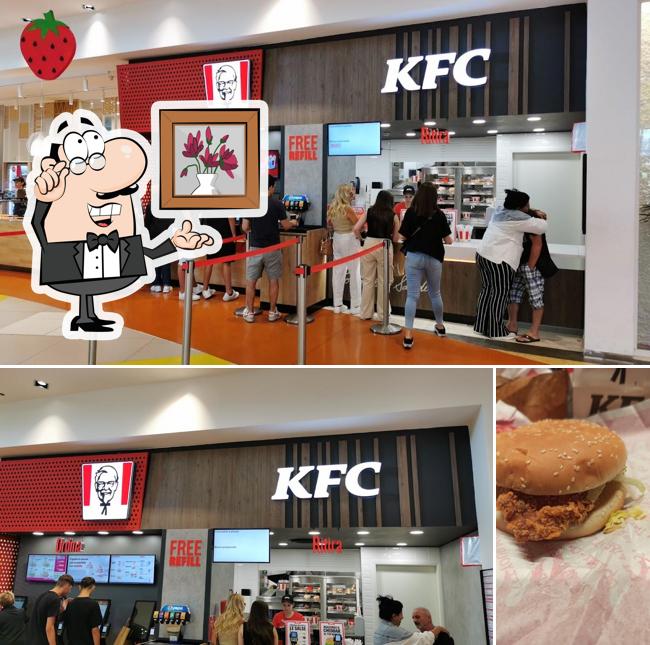 Parmi les diverses choses de la intérieur et la nourriture, une personne peut trouver sur KFC