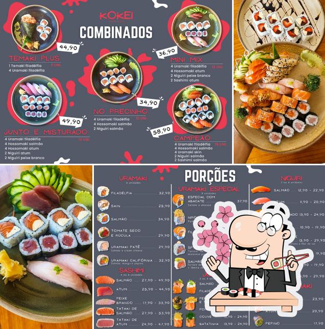 Peça diversas opções de sushi