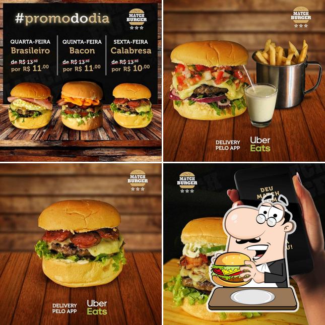 Delicie-se com um hambúrguer no Match Burger