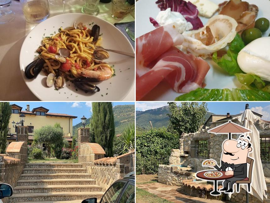 Questa è la immagine che raffigura la esterno e cibo di Villa Pedra