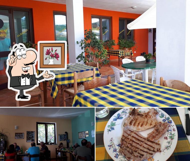 This is the photo depicting interior and food at Country House sul Bussento