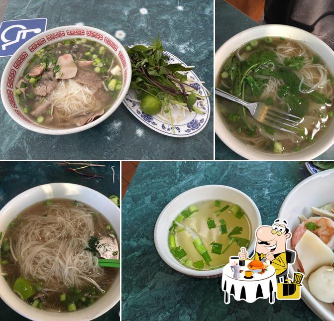 Food at Phở Hòa Lão Vietnamese Restaurant