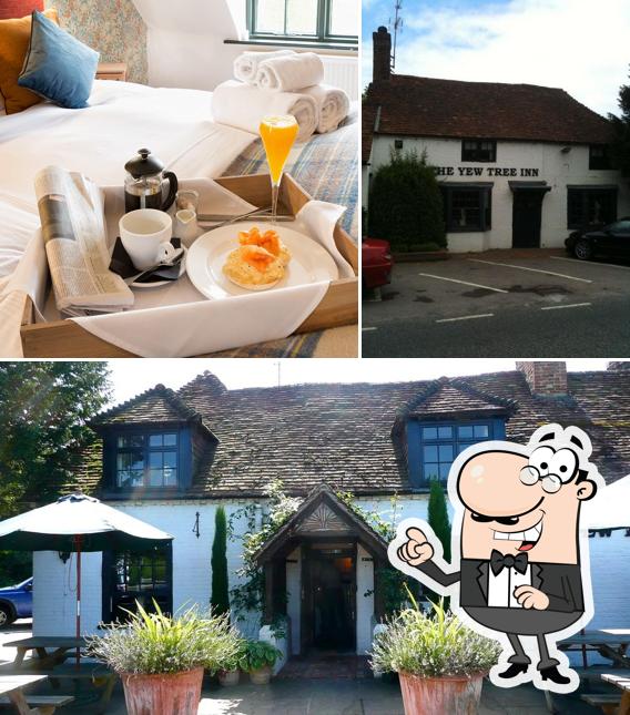 Among different things one can find exterior and beverage at The Yew Tree
