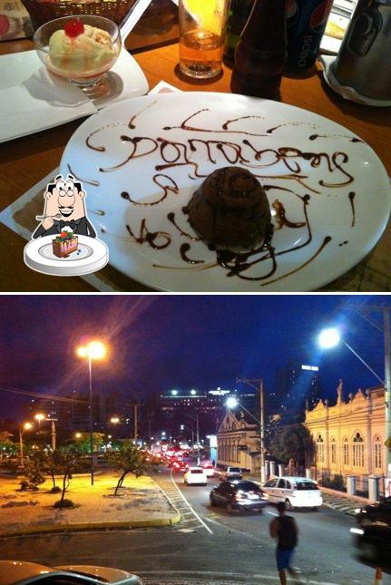 Bolo de chocolate em Colombo Pizzaria