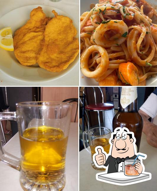 The photo of drink and food at Trattoria Bar Andrea