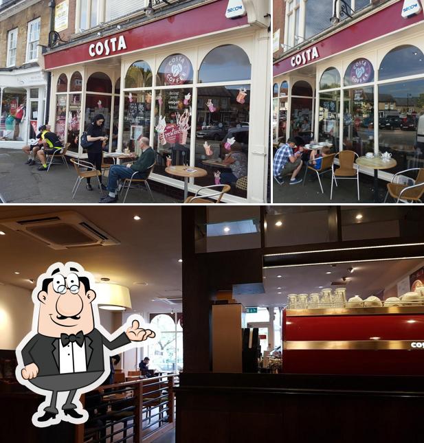 The interior of Costa Coffee