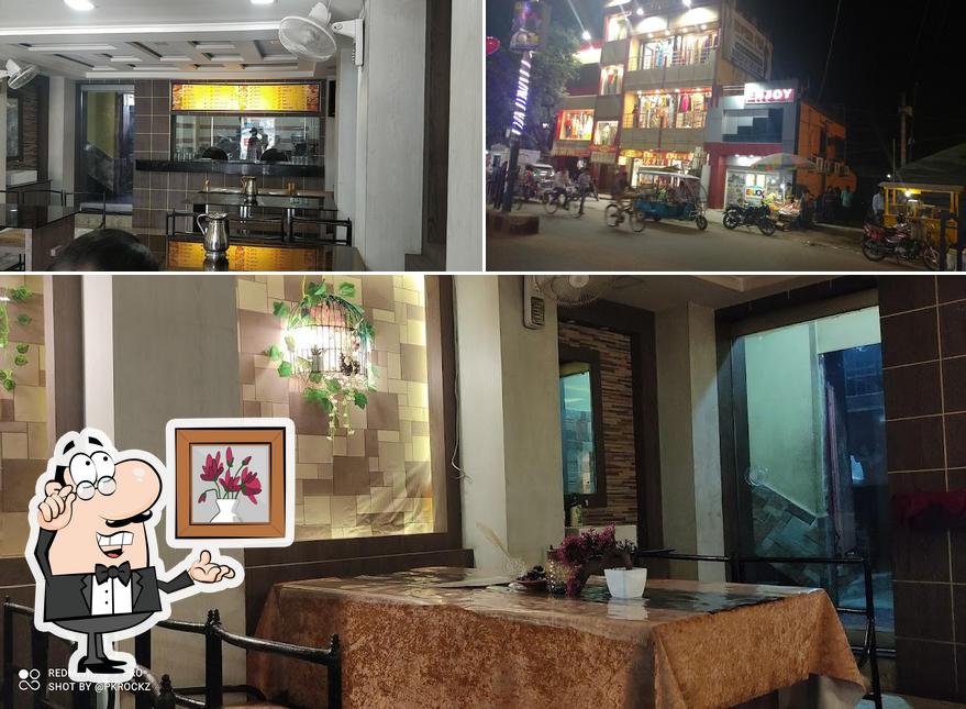 The restaurant's interior and exterior