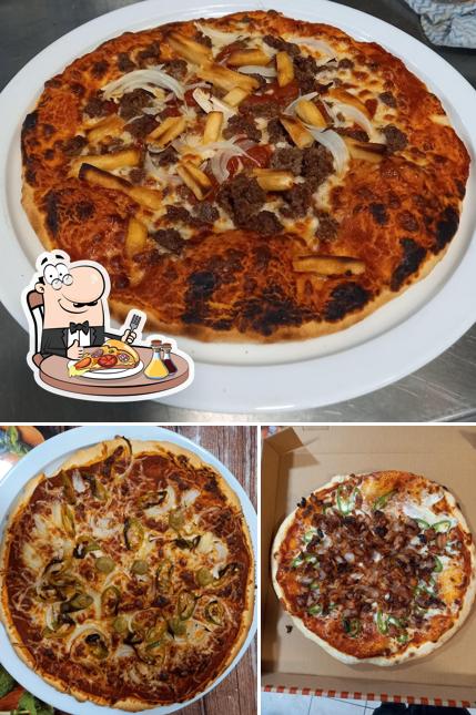 Get pizza at Grill House Restaurant