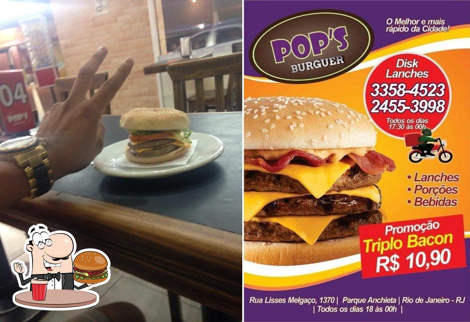 Peça um hambúrguer no Pops burguer