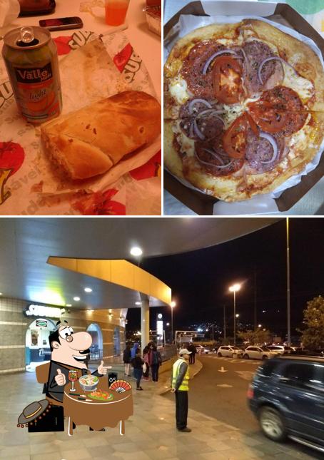 Entre diversos coisas, comida e exterior podem ser encontrados no Subway