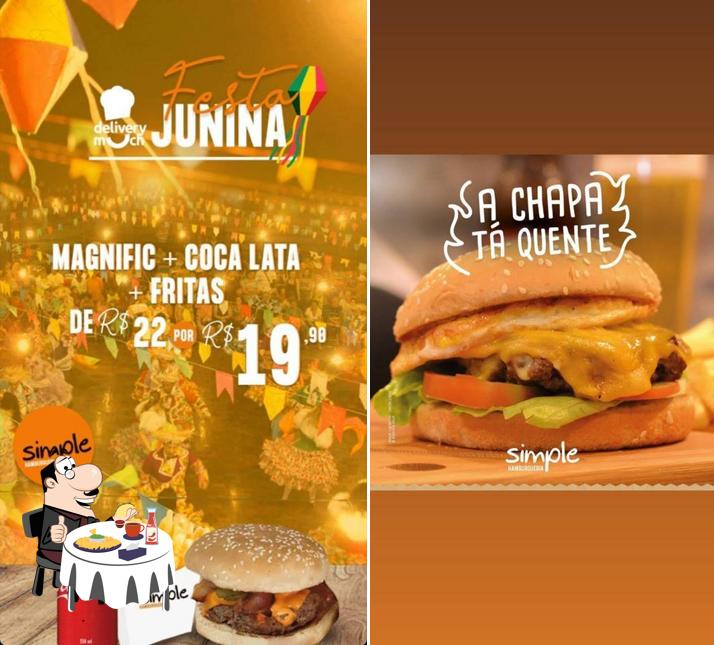 Delicie-se com um hambúrguer no Simple Hamburgueria