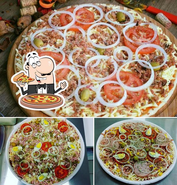 Escolha diferentes tipos de pizza