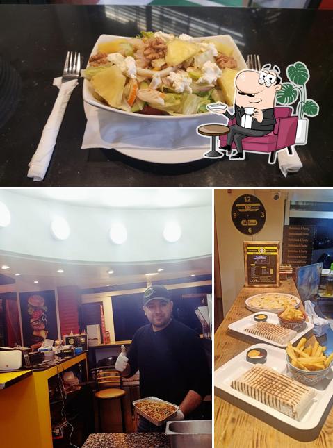 La intérieur et nourriture du restaurant