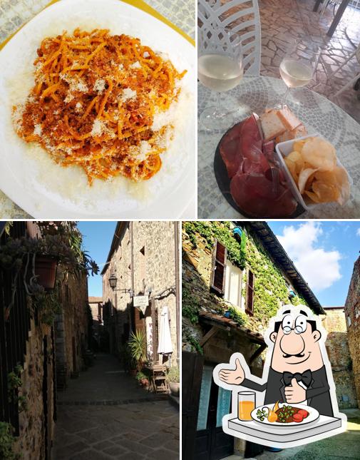 Guarda la immagine che raffigura la cibo e esterno di Bar II Glicine