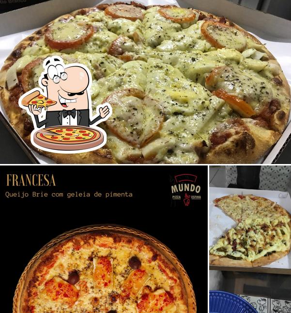 Experimente pizza no Mundo Pizza&Esfiha