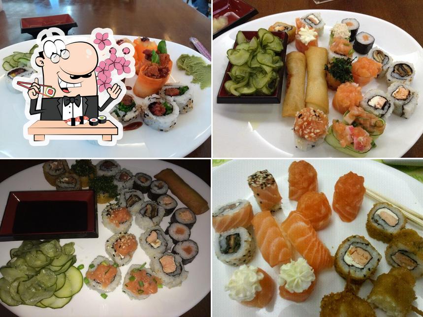 Rolos de sushi são servidos no Sabor em ilhas