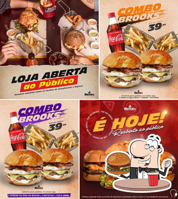 Consiga um hambúrguer no Brooks Hamburgueria