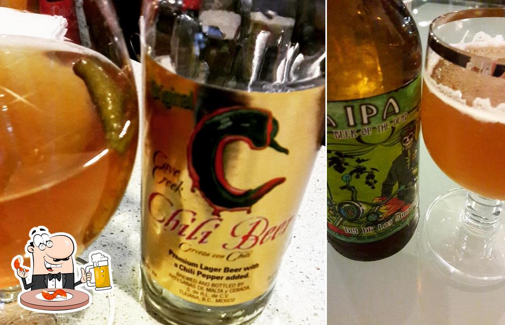 Puoi prenderti un rinfrescante bicchiere di birra chiara o scura