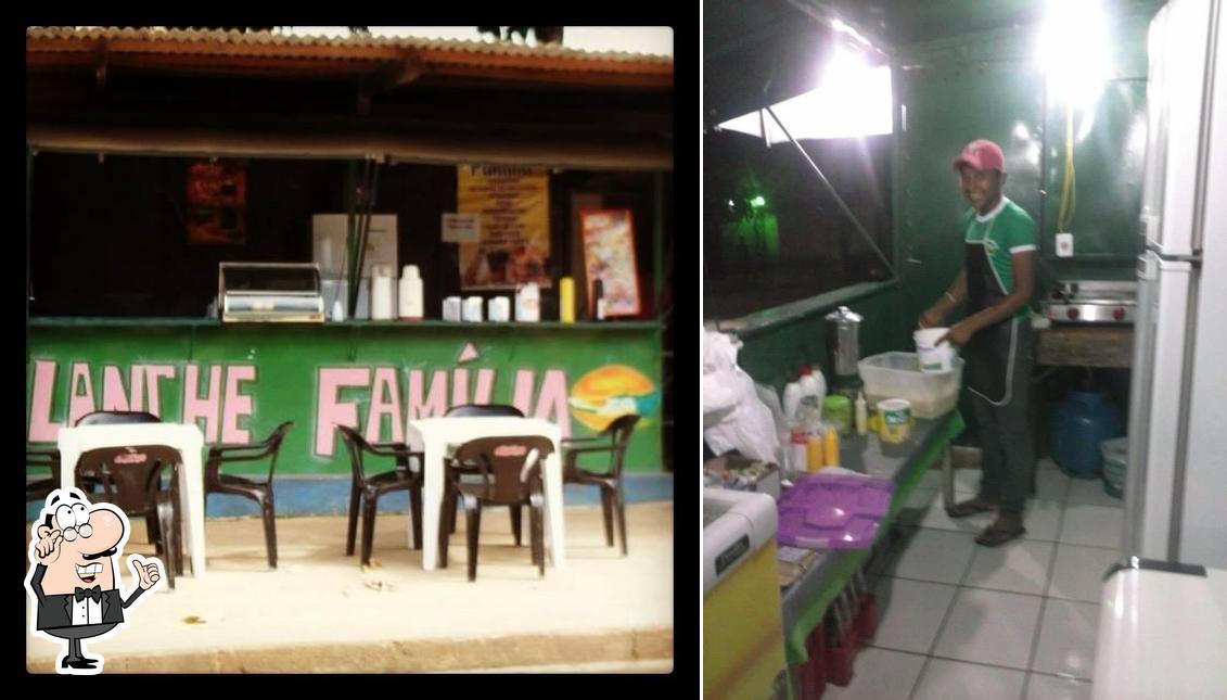 O interior do Lanche Família