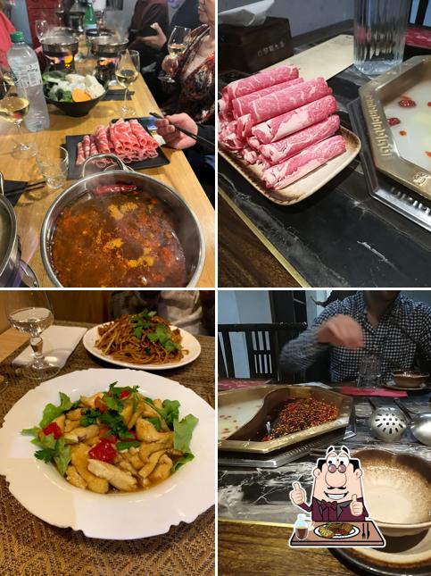 Il y a une sélection d'options pour les amateurs de viande