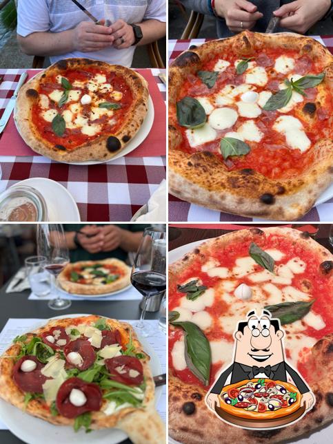 Choisissez des pizzas à Cara Mia Ristorante