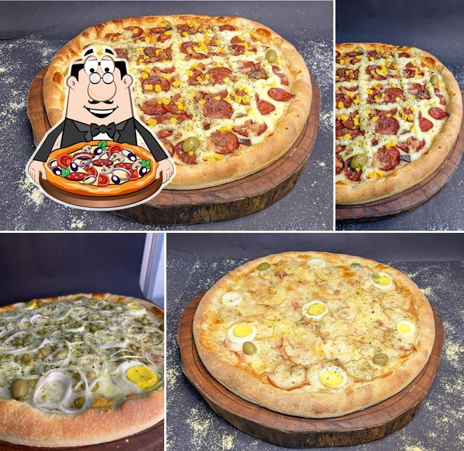 Escolha pizza no Mundo da pizza