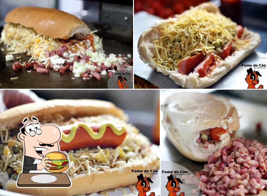 Experimente um hambúrguer no Fome De Cao
