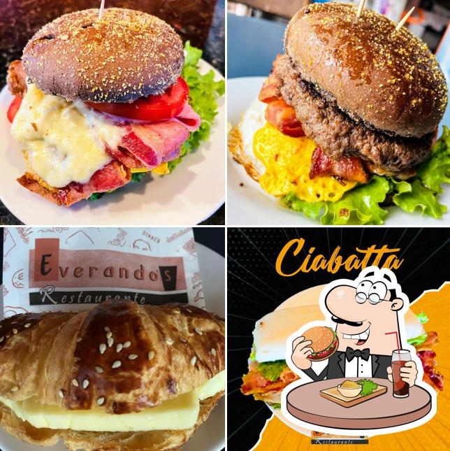 Os hambúrgueres do Everando’s Restaurante Padaria e Lanchonete irão satisfazer diferentes gostos