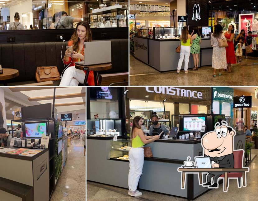 O interior do Go Coffee Pantanal Shopping