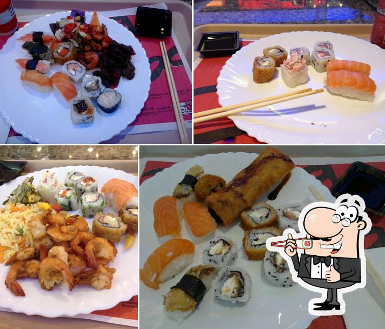 Prove diferentes opções de sushi