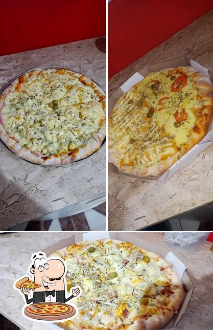 Escolha pizza no Pizzaria Sabor Família