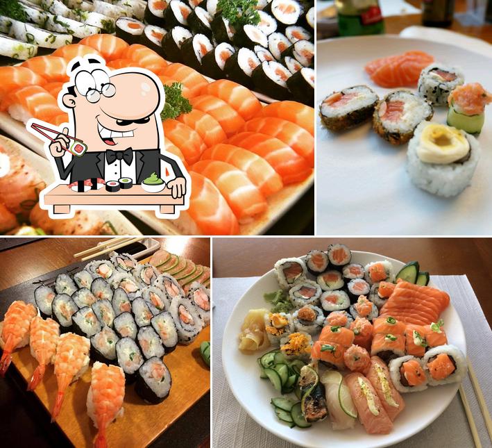 Rolos de sushi são oferecidos por Sushi Express Campinas