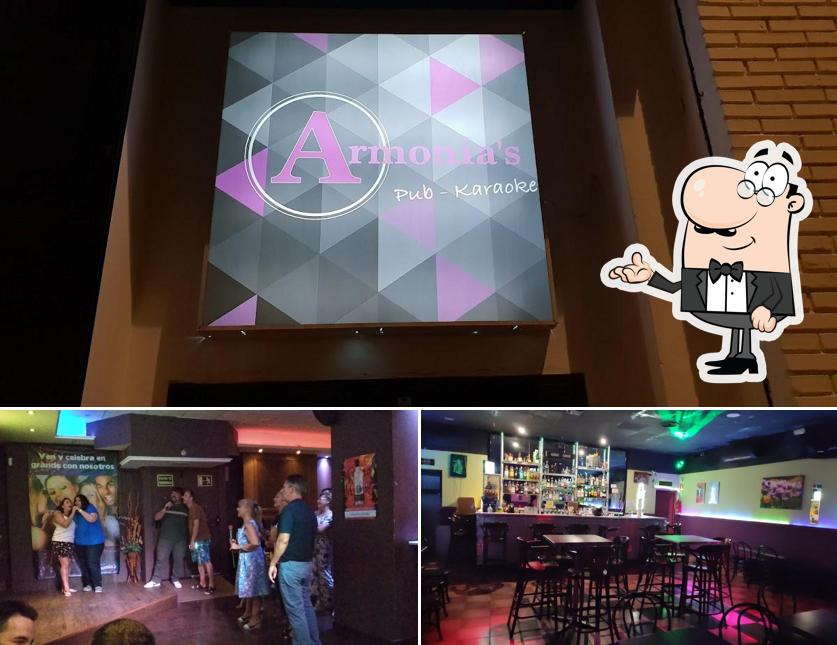 Take a seat at one of the tables at KARAOKE ARMONIAS