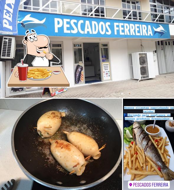 Experimente batatas fritas no Pescados Ferreira