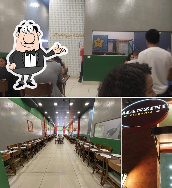 Veja imagens do interior do Manzini Pizzaria