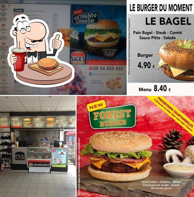 Essayez un hamburger à Jack Express