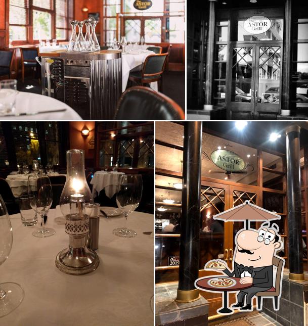 Las fotografías de exterior y comedor en The Astor Grill