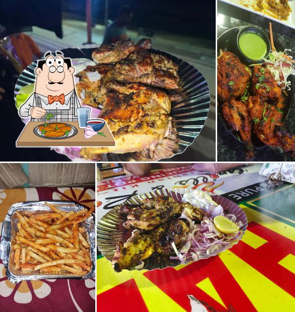 Chicken wings at Grills & rolls