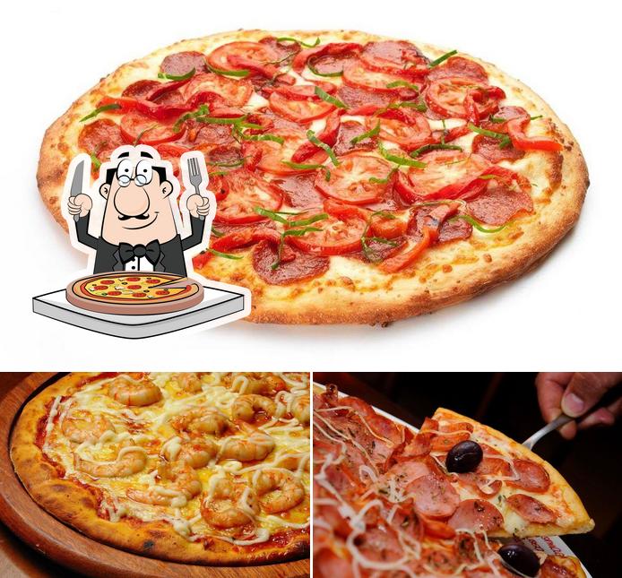 Consiga diferentes tipos de pizza