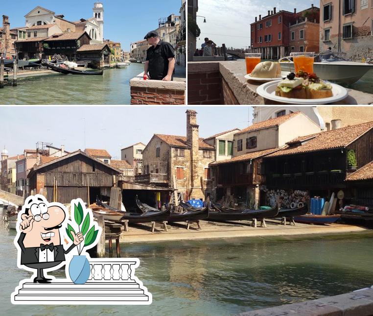 Goditi la vista dagli esterni di Osteria Al Squero